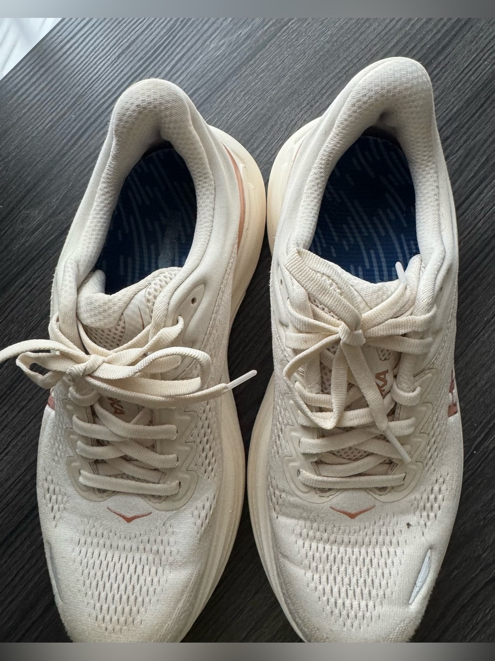 Hoka Bondi 9 Women's Size 8.5 White /Rose Running Shoes - Picture 3 of 9